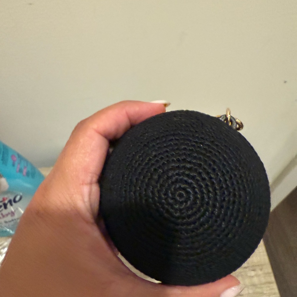 Celine Black Knit Sphere Pouch - Picture 6 of 8